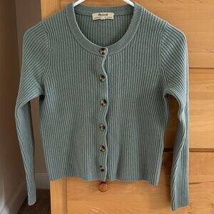 Madewell Green Cashmere Cardigan